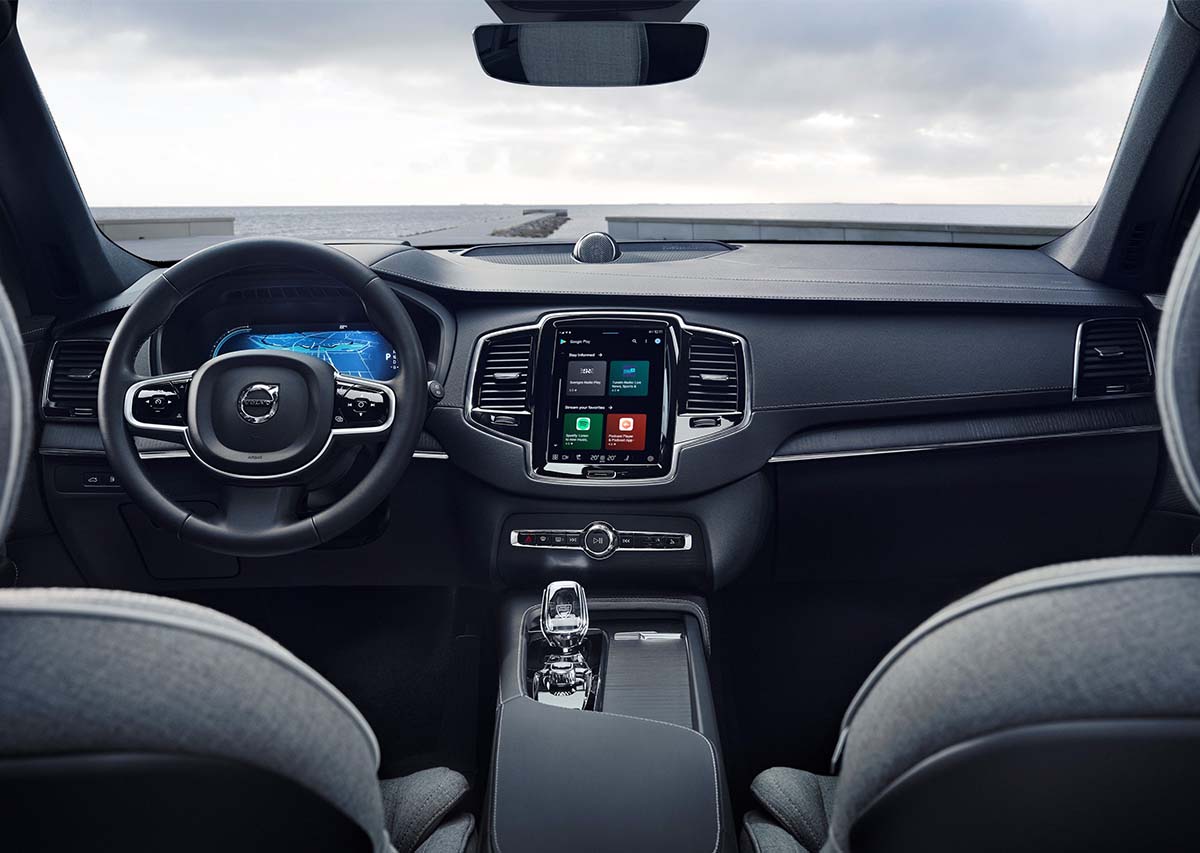 Bilde av displayet i Volvo XC90 Recharge